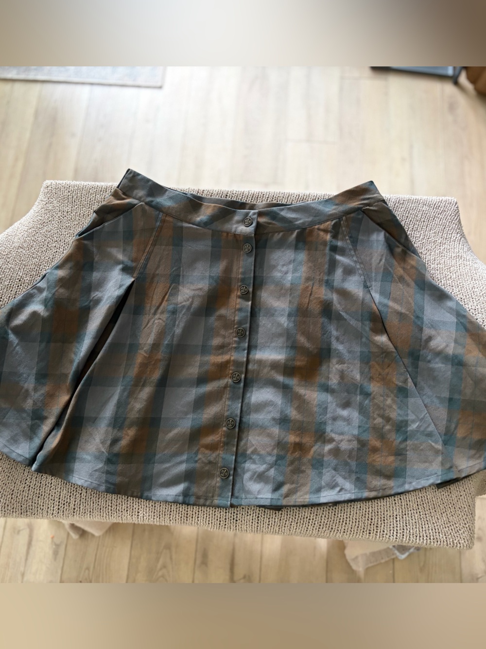Torrid Outlander Tartan Plaid Button Front Midi Skirt Brown Gray Size 2 / 2X